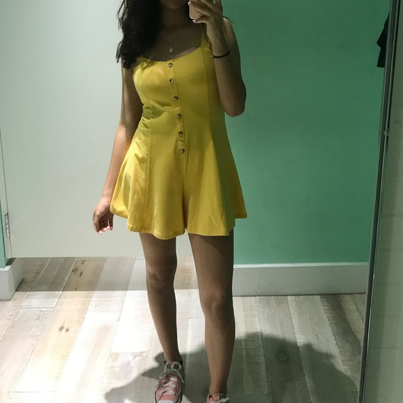 Forever 21 Yellow Flare Romper - Picture 6 of 6